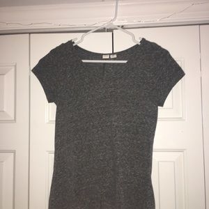 grey short sleeve heathered shirt closet staple!